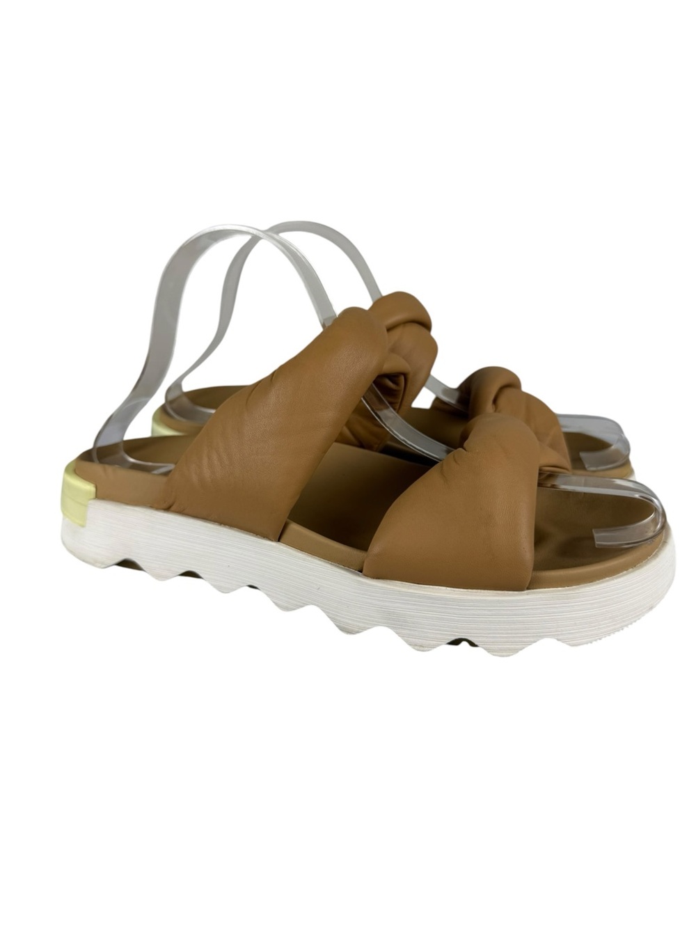 Sorel Viibe Twist Slide Flat Sandals Honest Beige Sea Salt Sz 8
